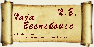 Maja Besniković vizit kartica